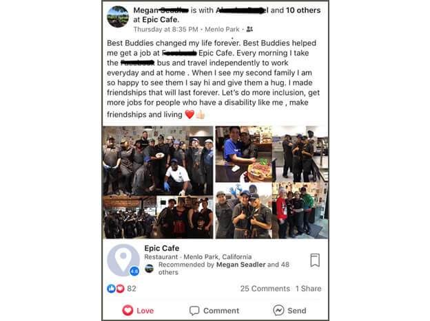 Best Buddies Social Media Message
