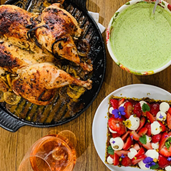 Mother’s Day Whole Roasted Chicken with Mojo-Verde Sauce